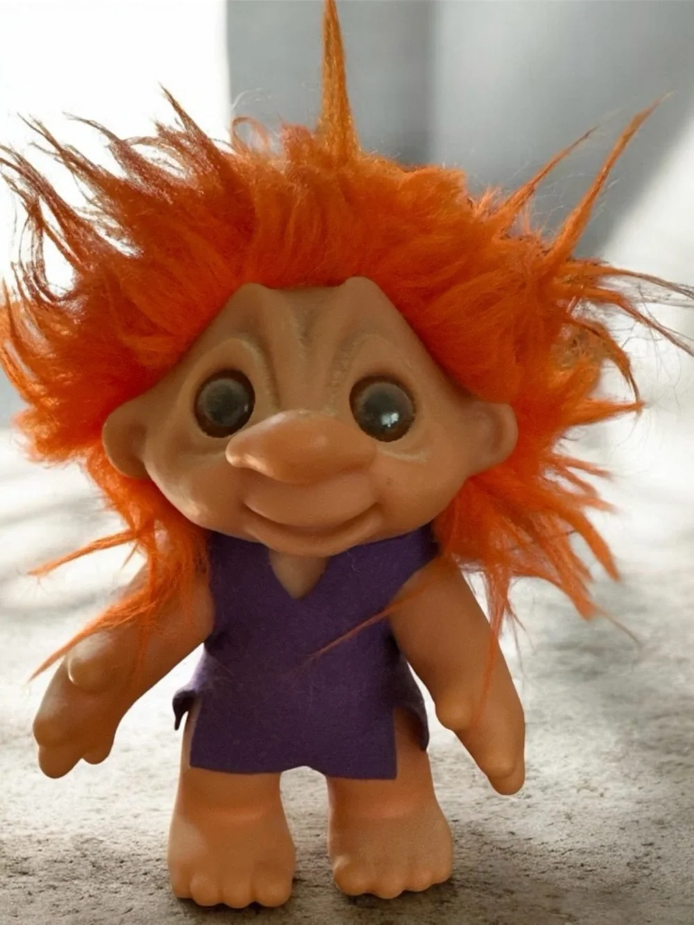 Vintage Thomas Dam 1977 orange haired troll - Picture 1 of 4